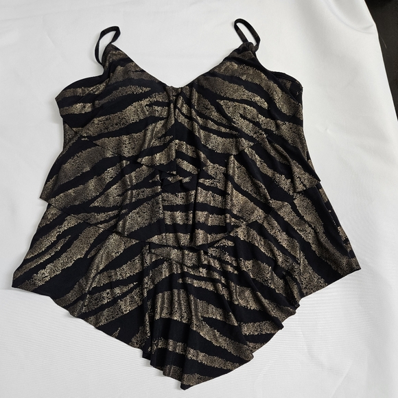 MAGICSUIT SHINE ON RITA RUFFLE TANKINI SWIMSUIT TOP size 12 - Picture 4 of 11